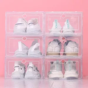organizador de sapatos, caixas de sapatos transparentes, caixas de sapatos de plástico, caixa de sapatos empilhável, caixa de sapatos de plástico