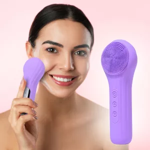 facial brush, facial cleansing brush, face scrubbing brush, exfoliating facial brush, electric face scrubber, sonic facial brush