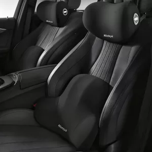 memory foam car lumbar support cushion with headrest